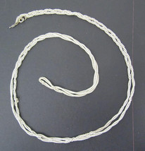 Great Vintage 53&quot; Crown Trifari White Twist Chain Necklace - £15.56 GBP