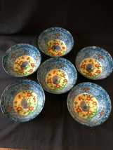 Antique Chinese porcelain set of 6 bowls. Marked bottom - £122.47 GBP