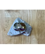 Vintage Silver Tone Half Hoop Earrings- Pre-Owned Womens Fashion Jewelry... - $20.79