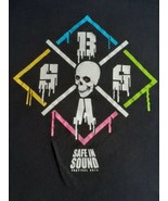 Safe In Sound Festival 2014 T-Shirt Medium - Skull Bass Dance Music Shirt  - £7.45 GBP