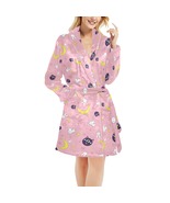 Women&#39;s Luna Bunny Star Moon Kawaii Anime Fleece Robe Pink - £43.00 GBP