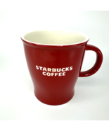 Starbucks 2008 14 oz. Red Embossed Ceramic Coffee Tea Mug Cup - $20.29