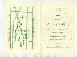 Hudson Garden Club 9th Annual House &amp; Garden Pilgrimage Program Ticket Ohio 1956 - £14.02 GBP