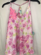 Betsey Johnson Sleepwear TOP Washed Satin Cami Rose L - £15.78 GBP