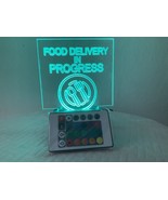 Food Delivery in Progress LED sign RGB engraving delivery restaurant - $22.72