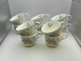 Set of 10 Mikasa Bone China SOMETHING BLUE Tea Cups - $69.99