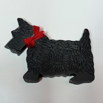 Wood Scottie Dog Christmas Ornament Figurine Vintage Scottish Terrier - $221.43 MXN