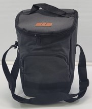 PP) Soft Cooler Gray Canvas Fabric Shoulder Strap Lunch Bag - $9.89