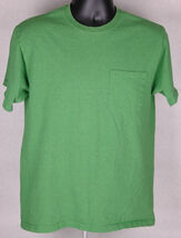 Pocket T Shirt-M-Heather Green-Fruit of the Loom-Men's Tee - $12.74