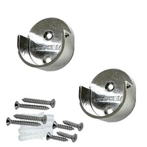 Closet Rod Support Flanges With Screw On Attachment | Heavy Duty Clothes Pole En - $17.99