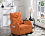 Modern Accent Rocking Chair, Solid Wood Legs, Upholstered Nursery Glider... - $277.99
