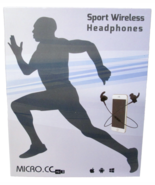 New Micro CC Wireless Bluetooth Sport Noise Cancelling Headphones - Black - $226.29 MXN