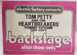 TOM PETTY / TOMMY TUTONE - VINTAGE ORIGINAL 1980 CLOTH CONCERT BACKSTAGE... - $20.00