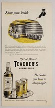 1950 Print Ad Teacher&#39;s Highland Cream Scotch Whiskey Barrells &amp; Vats - £11.31 GBP