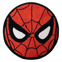 Spider-Man Mask Round Tufted Bath Rug Red - £24.97 GBP