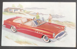 Vintage 1954 Buick 76C Roadmaster Convertible Advertising Postcard - $7.69