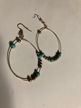 Beaded hoop pierced earrings - £15.93 GBP