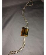 Vintage Bolo Tie  Polished Multi-Colored Brown Stone - Braided Cord - $27.35 CAD