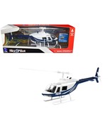 Bell 206 Helicopter Dark Blue and White &quot;Police&quot; &quot;Sky Pilot&quot; Series 1/34... - $87.49