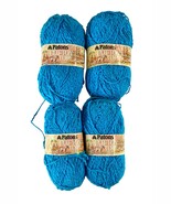 Patons Cotton Top Yarn Lot of 4 Turquoise Blue New 50 grams 1.75 oz #6446 - €12,71 EUR