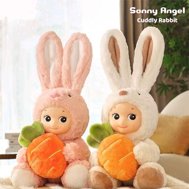 Authentic Sonny Angel White Pink Cuddly Rabbit Figure Girlfriend Gift HOT！