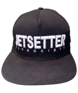 Jetsetter Hat Fly Society Cap Black Snapback Made In USA Embroidered OSFM - £32.57 GBP