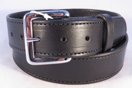 BLACK LEATHER BELT Amish Handcrafted Heavy Duty for Work Size 32-46 - £52.29 GBP
