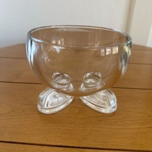 Clear Glass Round Bowl With Boots/Feet Candy Dish Fun Novelty - $12.86