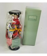 Avon Porcelain Doll Masako in Red Kimono Japan 9&quot; with Box - £7.07 GBP