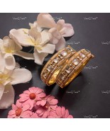VeroniQ Trends-Traditional Gold Plated Pachi Kundan Bangles  - $201.17 CAD