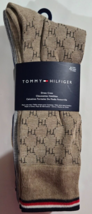 Tommy Hilfiger Mens Trouser Dress Socks Crew Logo Blue/Brown/Gray 4 pack - $19.99