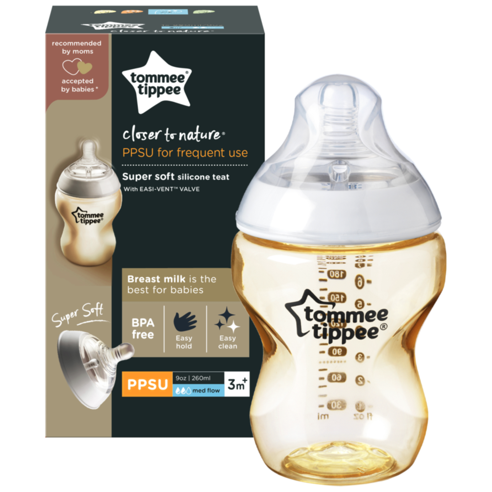 Tommee Tippee Closer to Nature PPSU Baby Bottle 260mL - $91.76