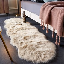 2 X 6 Ft. Sheepskin Ultra Soft Fluffy Rugs Faux Fur Rug Chair Cover Seat... - $40.94