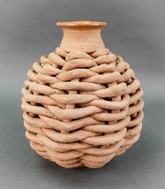Kidd Wiegenmeyer 2000 Signed Art Pottery Heavy Weaved Vessel Vase - £291.83 GBP