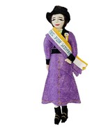 SUFFRAGETTE ORNAMENT Hand Made Wool Felt Silk Road Bazaar - $41.02 CAD