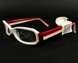 See Gafas Monturas 862 Colores C2 Rojo Blanco Rayas Ojo de Gato 52-16-140 - £52.85 GBP