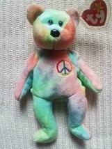 Ty Peace Beanie Baby Retired Extremely Rare - Rainbow With **5** Errors - $24.46