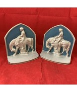 VTG 2 Antique Art Deco Cast Iron Bookends Nude Woman Girl on Horse Door ... - $99.99