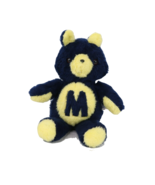 Vintage 80s Gerber University of Michigan Stuffed Bear Animal Toy Plush ... - $29.65