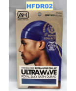 AH EXT RA LONG TAIL 40&quot; ULTRA WAVE ROYAL SILKY SATIN DURAG HFDR02 BLUE - $1.99