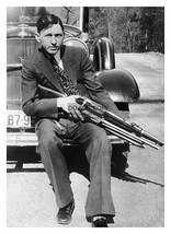 Clyde Barrow Infamous Gangster Outlaw Holding Gun Bonnie &amp; Clyde 5X7 Photo - £6.70 GBP