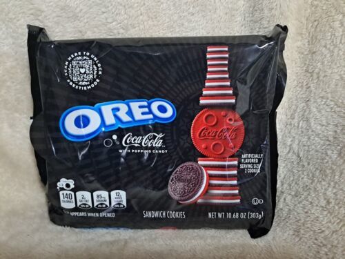 Limited Edition Oreo Coca Cola With Popping candy Cookies 10.68 Oz