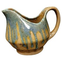 Vintage Enameled &amp; Crackled Terra Cotta Jug in Beautiful Color - 2Y158 - $178.19