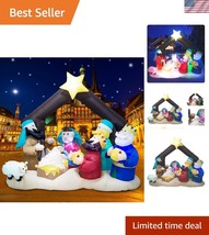Christmas Inflatable Nativity Decoration with Fast Inflation &amp; Safety Fe... - $1,783.94 MXN