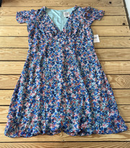sage collective NWT $98 women’s floral plunging neck line dress Size 16P blue M2 - £40.00 GBP