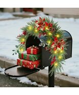 Mailbox Swag Pre-Lit Lighted LED TIMER Outdoor Christmas Holiday Seasona... - $418.75 MXN