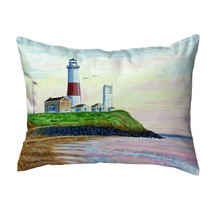 Betsy Drake Montauk Lighthouse Noncorded Pillow 16x20 - £43.75 GBP