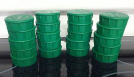 Lot of 30 large Green Plastic Bottle Caps Lids Screw Top Arts Crafts DIY - $9.59