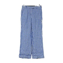 J. Crew Womens Blue White Gingham Check Linen Pockets Pants Size 2 - $23.75