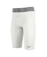 NWT Mizuno Performance Mens Aero Vent Padded Sliding Shorts White Pull O... - $36.93 CAD